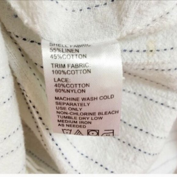 Anthropologie Isabella Sinclair Linen Blend Lace - Picture 4 of 6